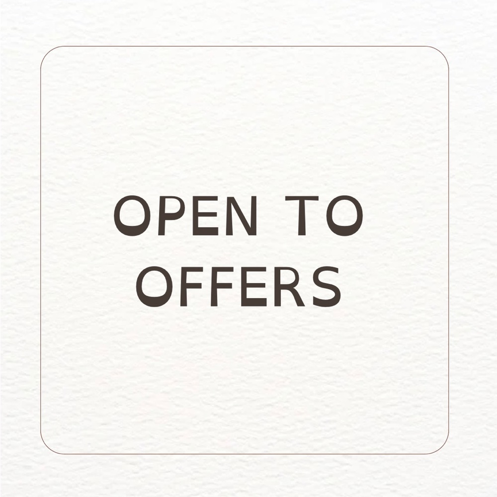 OPEN TO OFFERS
